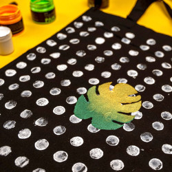 Torba bawełniana czarna 38x42cm - sklep plastyczny - szał dla p