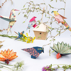 Claifrefontaine paper origami birds 10x10 15x15 20x20cm 60 sheets