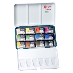 Rosa Gallery urban sketching set of watercolors in a cube of 12pcs met