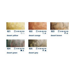Schmincke horadam aquarell desert set of 5 watercolors in halves