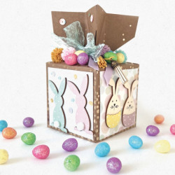 DP Craft wooden bunnies with dots 8cm 6pcs