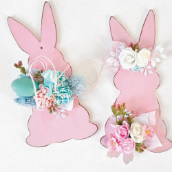 Dp craft mdf base rabbits 20cm 2pcs