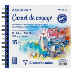 Clairefontaine aquapad carnet de voyage blok do akwareli na spirali -