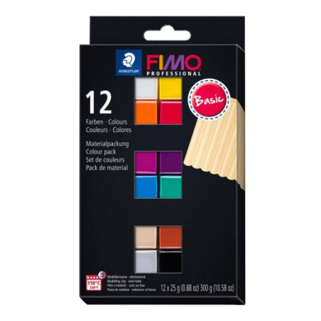 Fimo professional basic zestaw modelin 12x25g - sklep plastyczny - sza