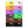 Fimo effect neon modeling clay set of 12 25g cubes