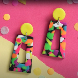 Fimo effect neon modeling clay set of 12 25g cubes