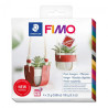 Fimo leather effect hanging pot set of modeling clay 4x25g