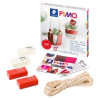 Fimo leather effect hanging pot set of modeling clay 4x25g