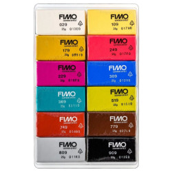 Fimo leather effect set of 12 25g modeling clay cubes