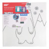 MP canvas with print for coloring 20x20cm bear