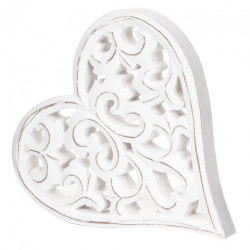 Dp Craft openwork heart wooden decoration 16x17cm