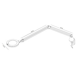 Daylight magnifying glass lamp MAG lamp S