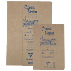 Clairefontaine sketchbook in kraft hardcover 140g 40 sheets