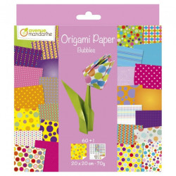 Avenue mandarine bubbles papier origami 20x20 70 g 60 ark - sklep plas