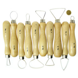 Narzędzia do modelowania z dużymi oczkami - 10 sztuk - sklep plastyczn