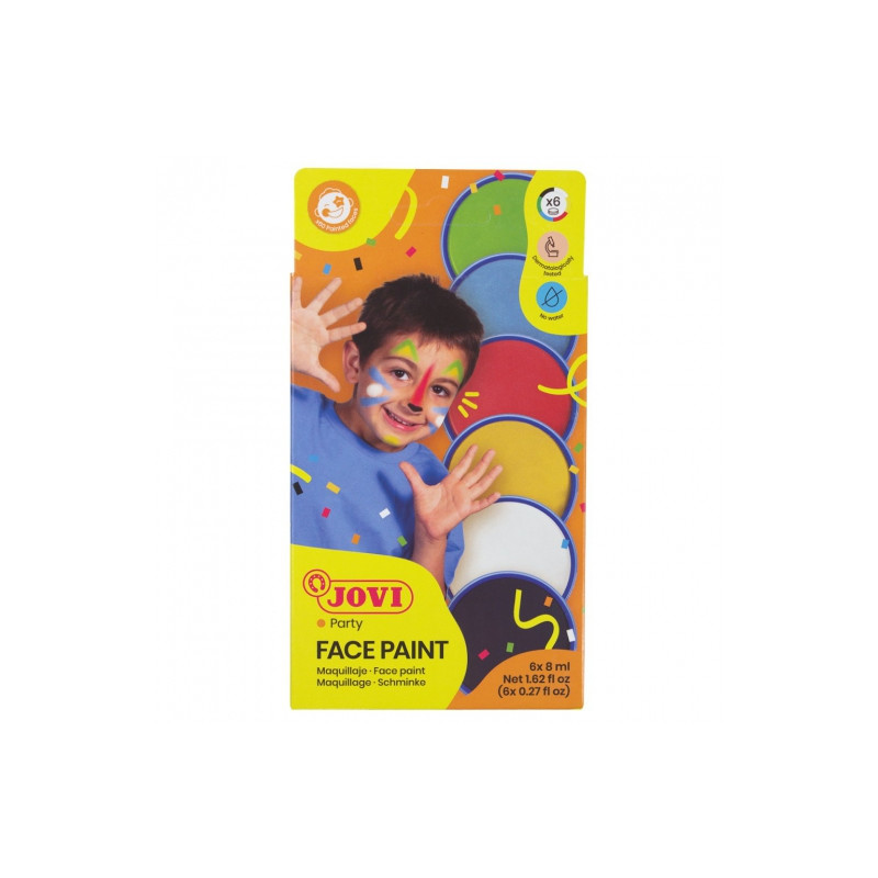 Jovi zestaw farb do malowania twarzy 6x8ml - sklep plastyczny - szał d