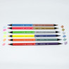 Milan bicolor set of double-sided fluo and metallic colored pencils 6