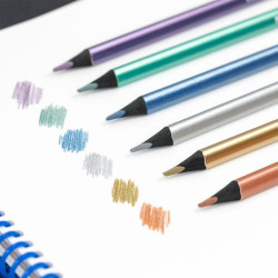 Milan set of metallic crayons 6 pcs
