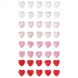 Dp Craft self-adhesive heart crystals 40pcs