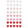 Dp Craft self-adhesive heart crystals 40pcs