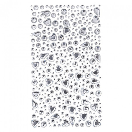 Dp Craft self-adhesive crystals various shapes 250pcs