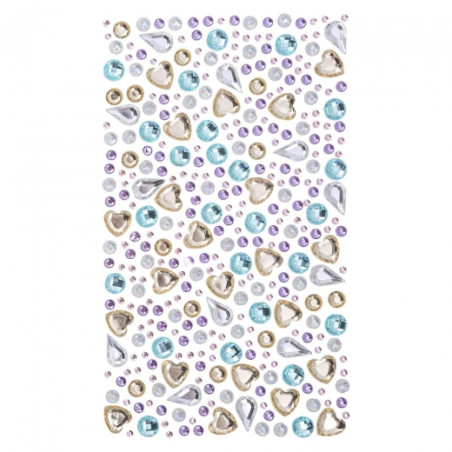 Dp Craft kryształki samoprzylepne pastelowe różne kształty 250szt - sk