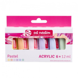 Talens art creation set of pastel acrylic paints 6x12ml