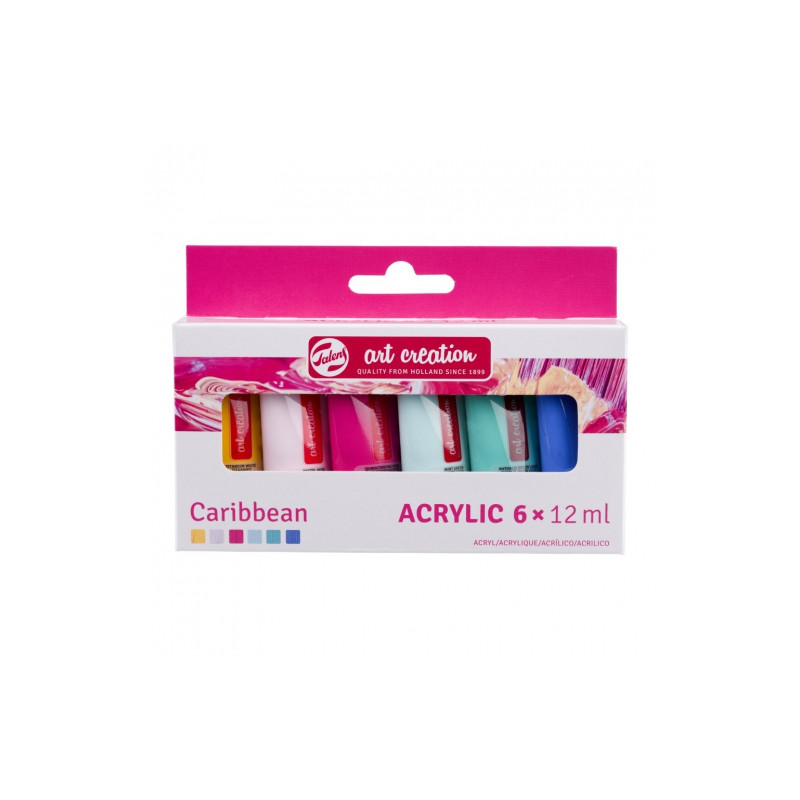 Talens art creation caribbean zestaw farb akrylowych 6x12ml - sklep pl