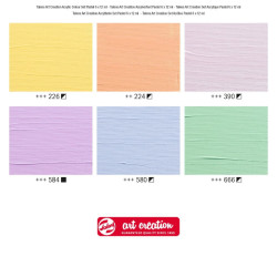 Talens art creation set of pastel acrylic paints 6x12ml
