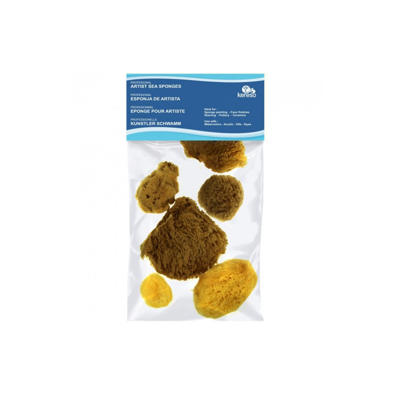 Kereso set of 6 natural mix sponges