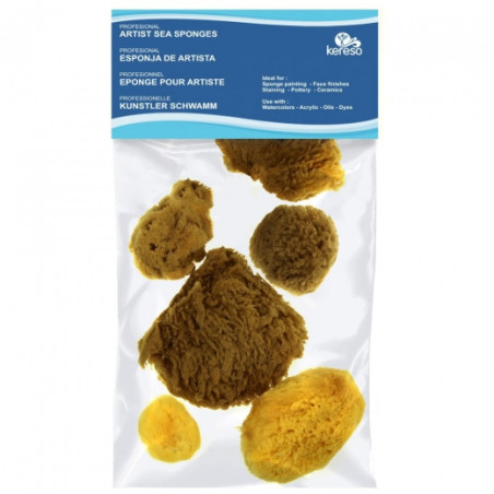 Kereso set of 6 natural mix sponges