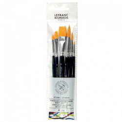 Lefranc & bourgeois multi-usage set of 6 synthetic brushes