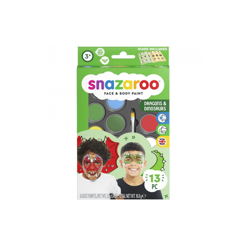 Snazaroo dragon zestaw 8 farb do malowania twarzy - sklep plastyczny -