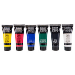 Liquitex basics zestaw podstawowy farb akrylowych 6x22ml - sklep plast