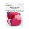 Dp Craft felt heart stickers 36 pcs - sklep plastyczny - szał dla plas
