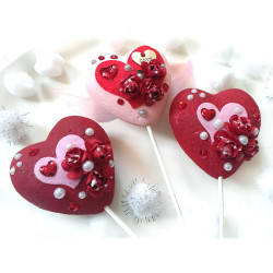 Dp Craft felt heart stickers 36 pcs - sklep plastyczny - szał dla plas