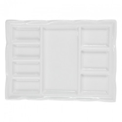 Meeden porcelain palette 8 chambers 18x13cm