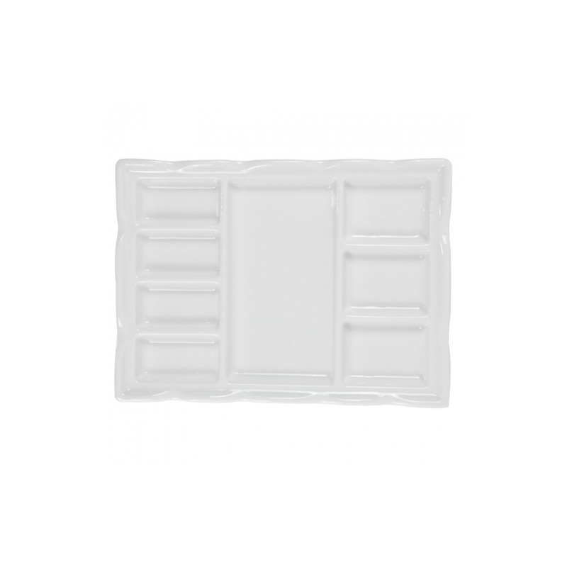 Meeden porcelain palette 8 chambers 18x13cm