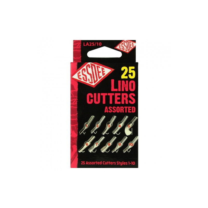 Essdee set of 25 lino cutters (no. 1-10)
