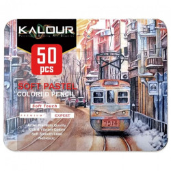 Kalour set of 50 dry pastels in crayon