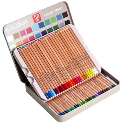 Kalour set of 50 dry pastels in crayon