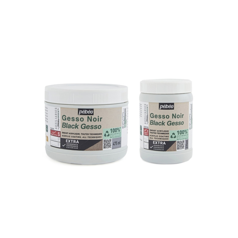 Pebeo gesso studio green acrylic primer black