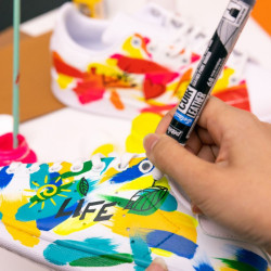 Pebeo setacolor cuir leather black & white zestaw 2 markerów do skór -