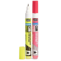 Pebeo setacolor cuir leather fluorescent set of 2 leather markers