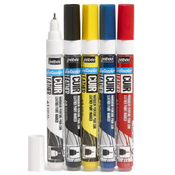 Pebeo setacolor cuir leather set of 5 leather markers