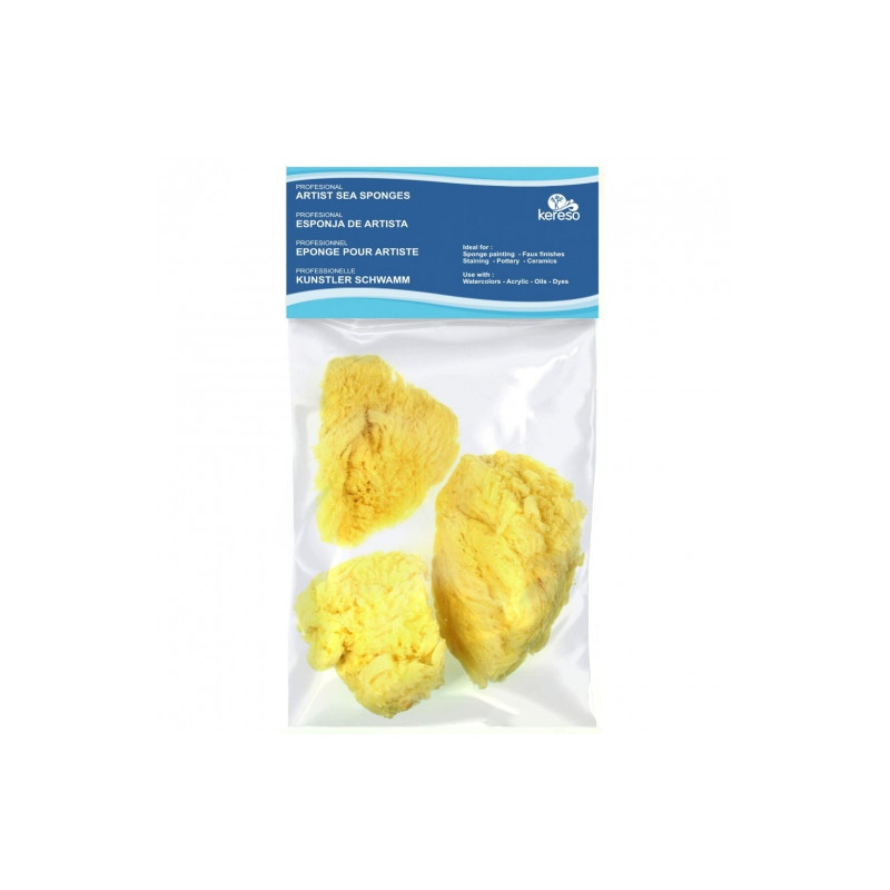 Kereso set of 3 natural sponges mix C301
