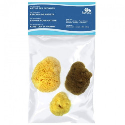 Kereso set of 3 natural sponges mix S301