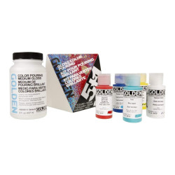 Golden zestaw do pouringu błyszczący 5+1 - sklep plastyczny - szał dla