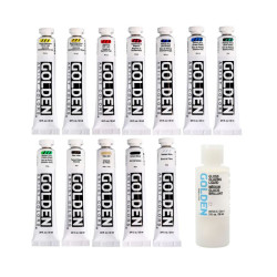 Golden heavy body mixing zestaw 12 farb akrylowych 22 ml - sklep plast