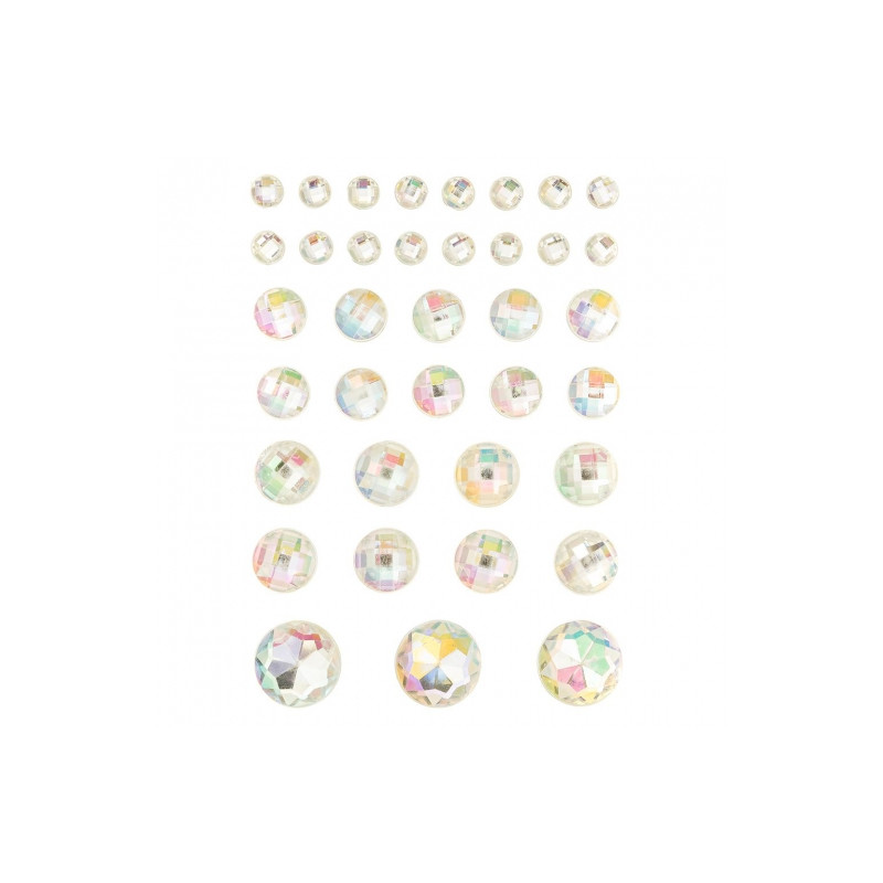 Dp Craft Self-adhesive iridescent crystals 40 pcs
